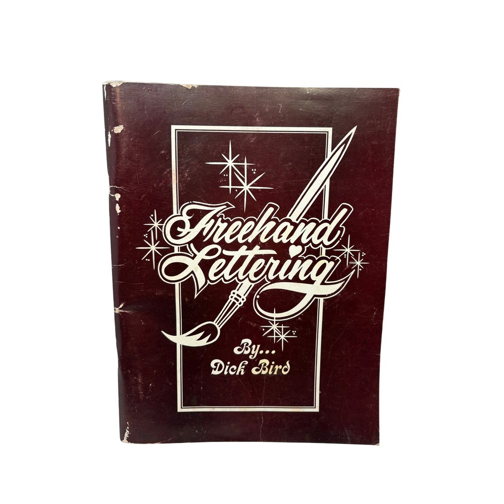 Vintage Freehand Lettering Pinstripe Graphic Design Dick Bird Sign Painting Book